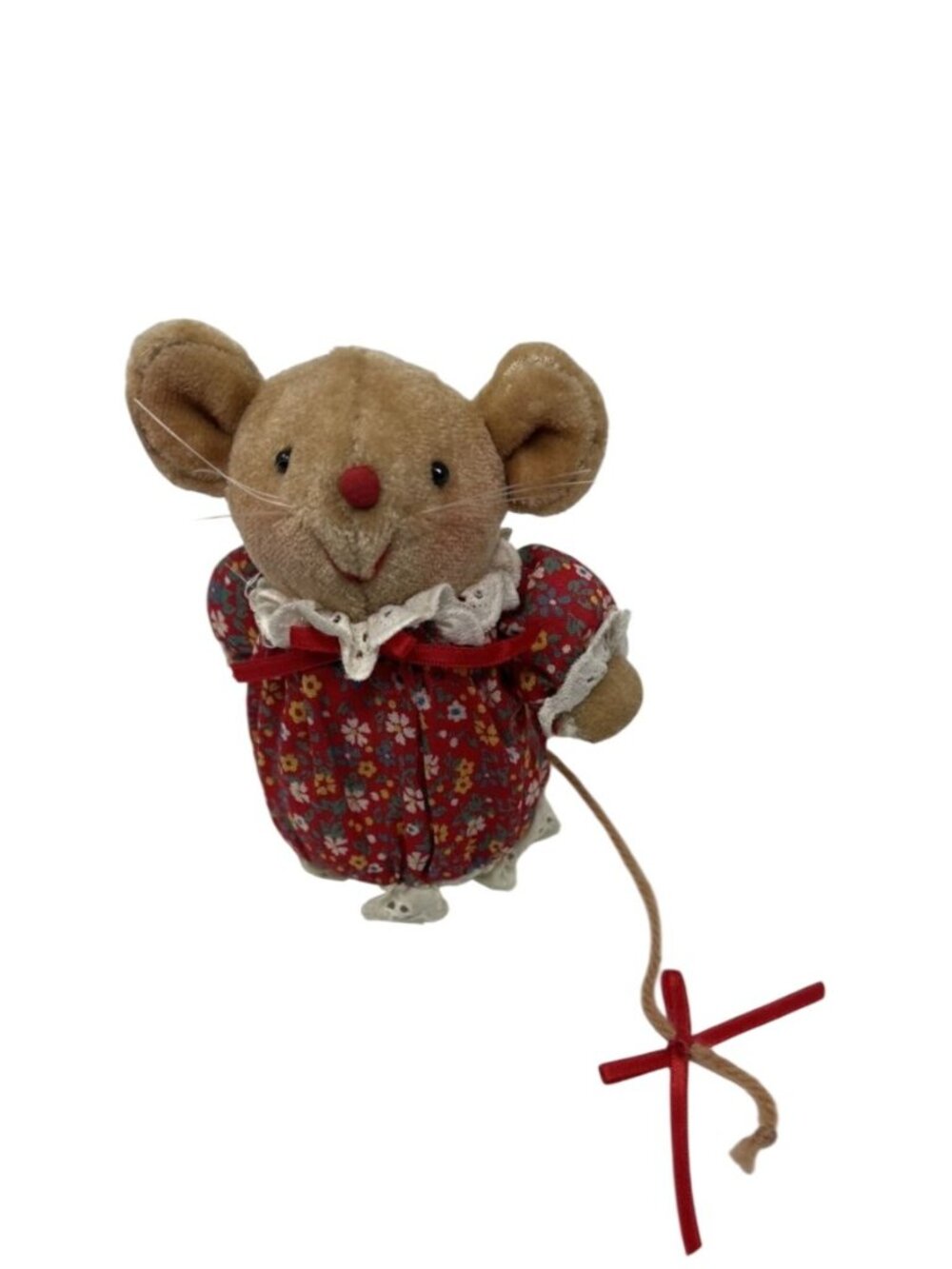 Vintage 80's Miss Molly Mouse Pomander Floral Dress Christmas Decor 1980s Avon